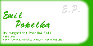 emil popelka business card